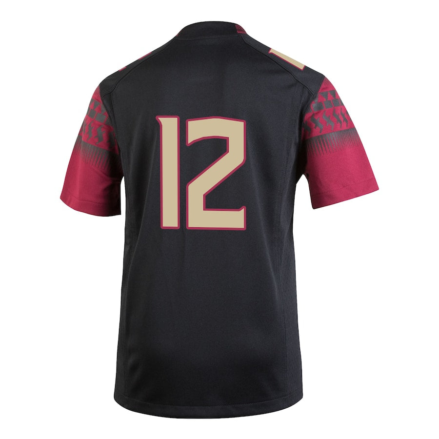 #12 F.State Seminoles Replica Alternate Jersey Black Stitched American College Jerseys