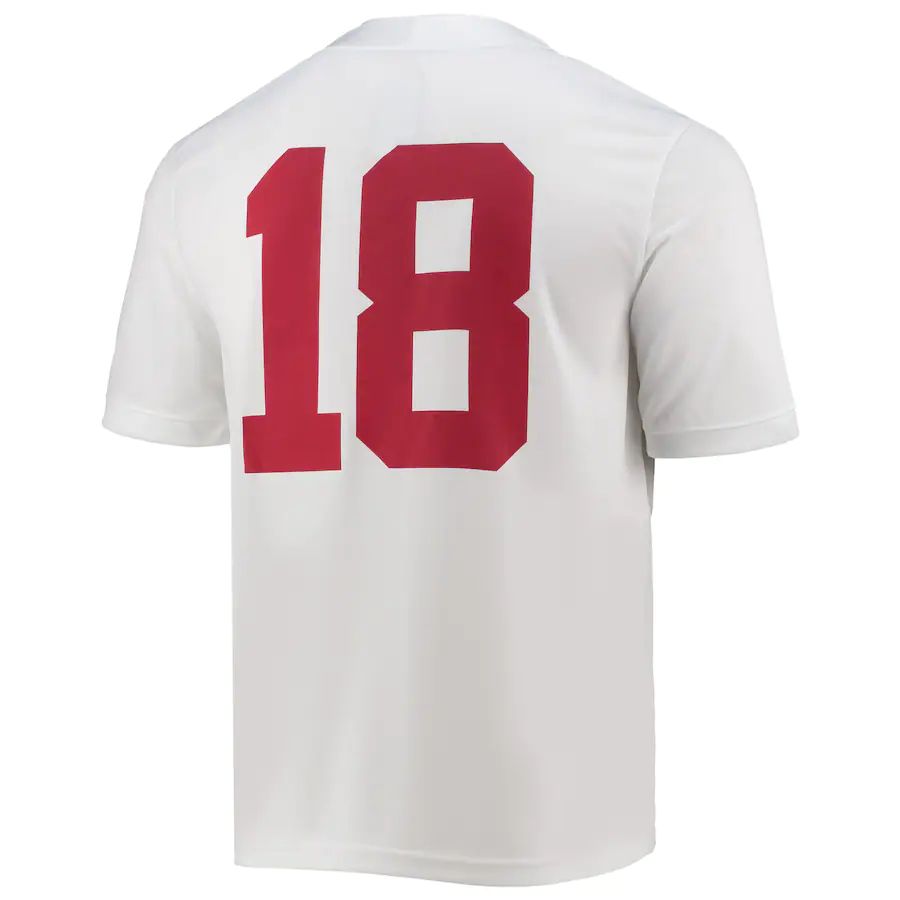 #18 A.Crimson Tide Game Jersey White Stitched American Football Jersey College Jerseys