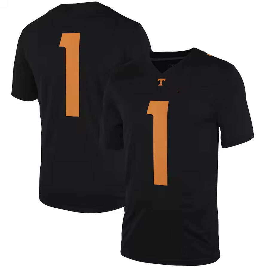 #1 T.Volunteers Dark Mode Game Jersey �?Black College Jerseys