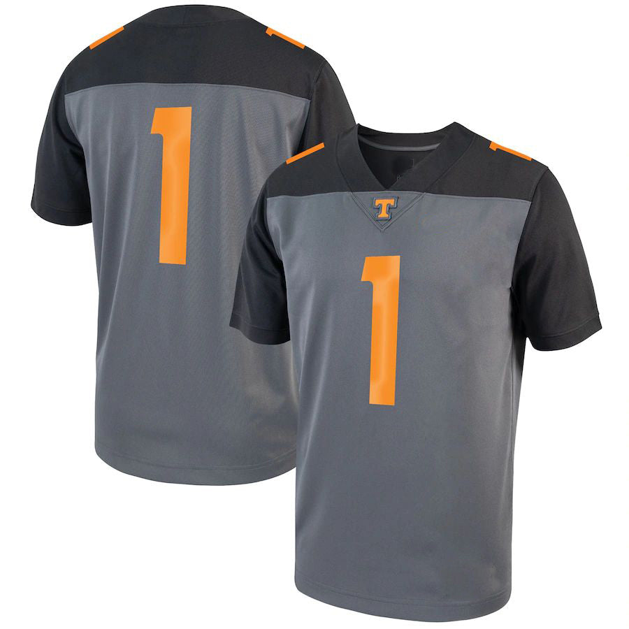 #1 T.Volunteers Alternate Game Football Jersey Gray Stitched American College Jerseys