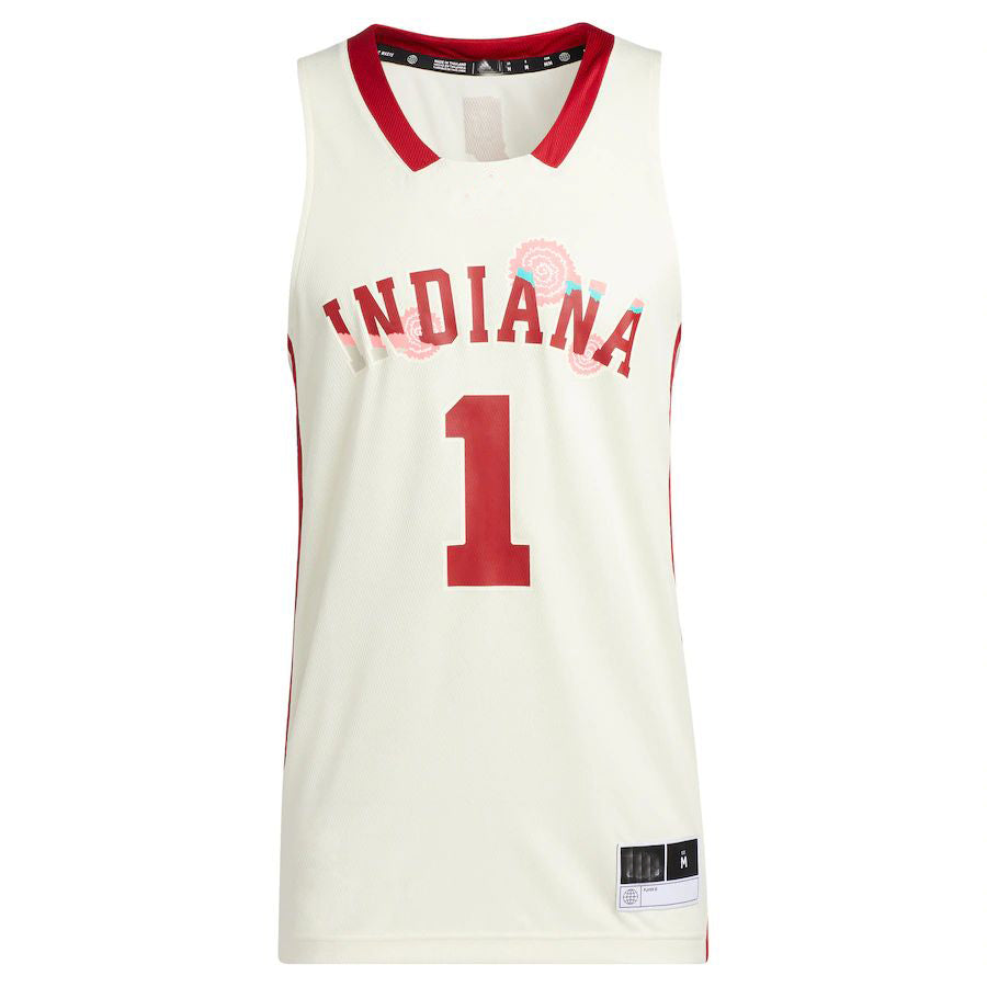 #1 IN. Hoosiers Honoring Black Excellence Replica Basketball Jersey Cream Stitched American College Jerseys