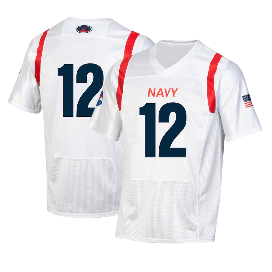 #12 N.Midshipmen Under Armour 2022 Special Games Replica Jersey White Stitched American College Jerseys