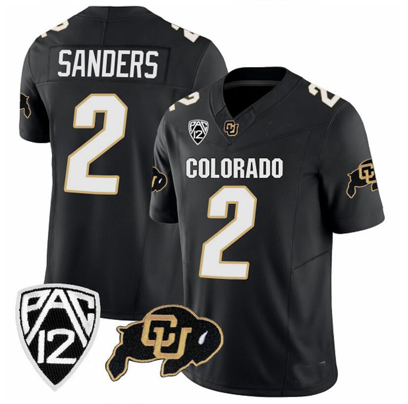 #2 Shedeur Sanders C.Buffaloes Original Retro Brand NIL Football Player Jersey �C Black Stitched American College Jerseys
