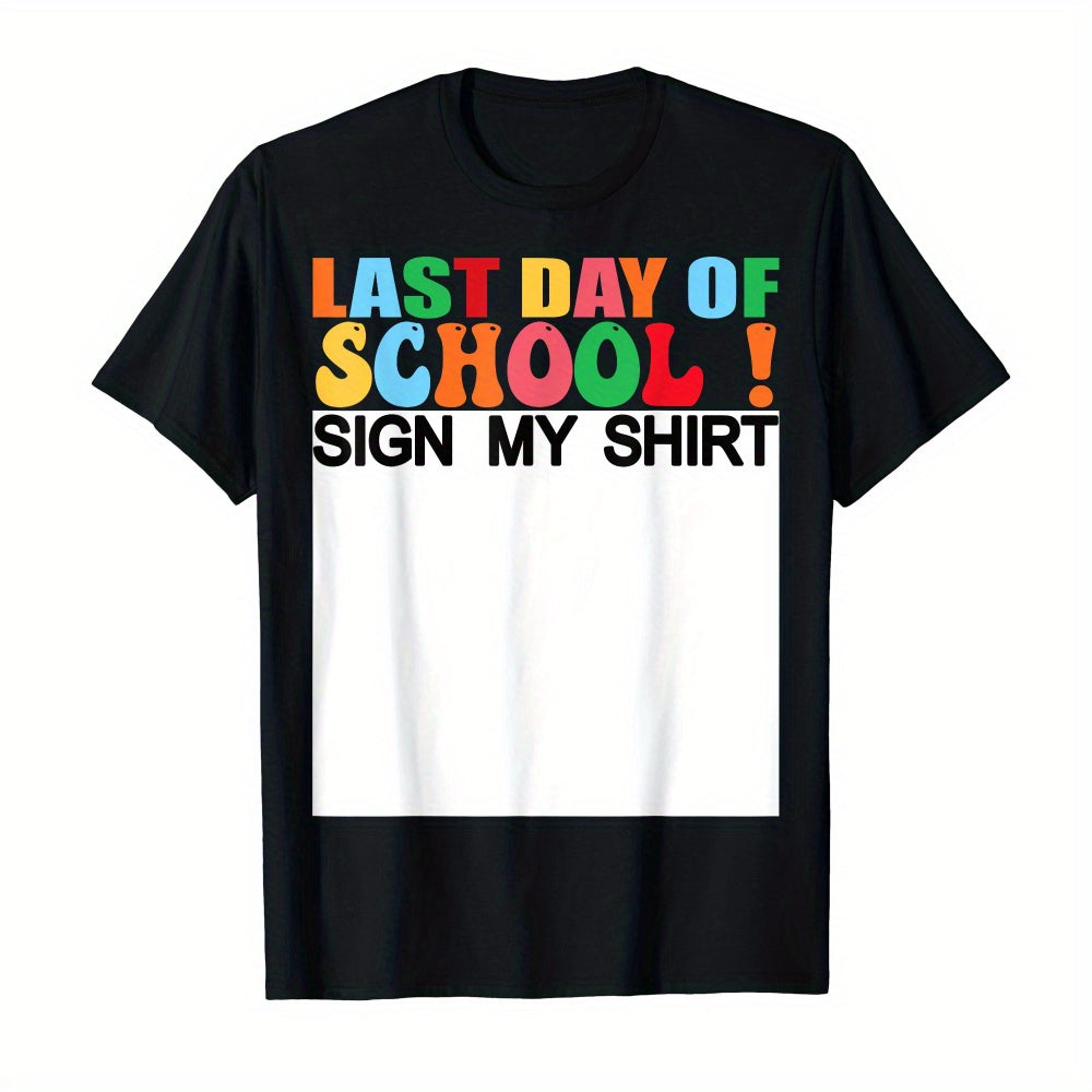 "Last Day of School" Vintage Graphic Men's Custom Shirt T-Shirt